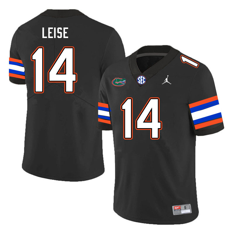 Men #14 Parker Leise Florida Gators College Football Jerseys Stitched-Black - Click Image to Close